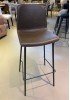 Cleona Bar Stool SH75cm - PU leather Brown